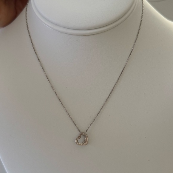 Tiffany & Co. Elsa Peretti®  Open Heart Pendant Necklace 925 Silver small - Picture 4 of 6